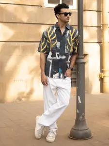 Powerlook Men Abstract Printed Casual Shirt