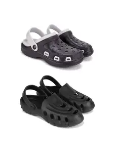 DRACKFOOT Men Set Of 2 High Quality & Soft Clogs