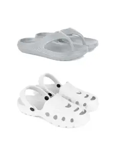 PENNEN Men Set Of 2 Self Design Flip Flops