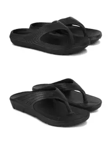 DRACKFOOT Men Pack Of 2 Flip Flops