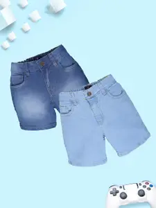 KiddoPanti Boys Pack Of 2 Denim Denim Shorts