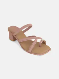 DressBerry Women Embellished Synthetic Leather Block Sandals with Western - Embellished