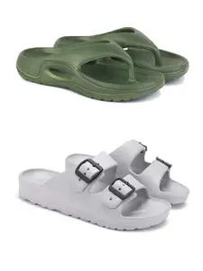 DRACKFOOT Men Pack Of 2 Flip Flops