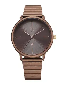 Fastrack Women Embellished Dial & Bracelet Style Straps Analogue Watch FV60021KM08W