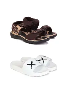 PENNEN Men Pack of 2 Sports Sandals & Sliders