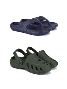DRACKFOOT Men Pack Of 2 Flip Flops