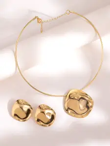 Voylla Blume Molten Muse Petal Pendant Set