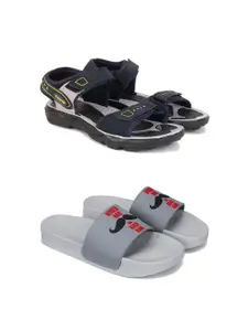 PENNEN Set Of 2 Sports Sandal & Sliders