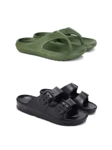 PENNEN Men Set Of 2 High Quality & Soft Sandals