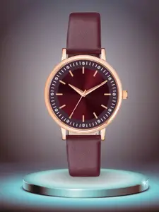 ON TIME OCTUS Women Dial & Straps Analogue Watch OP-108 MAROON