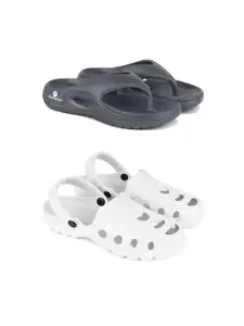 PENNEN Men Set Of 2 Thongs & Clogs Flip Flops