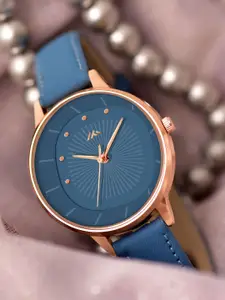 ON TIME OCTUS Women Brass Dial & Regular Straps Analogue Watch MT-575 BLUE