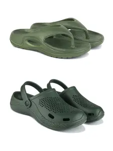 DRACKFOOT Men Pack Of 2 Flip Flops