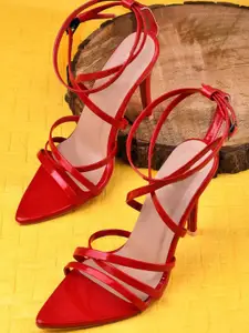 Looper Women Slim Heels With Ankle Loop Stiletto Sandals