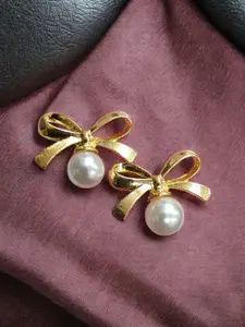 YouBella Gold-Plated Artificial Beaded Contemporary Studs