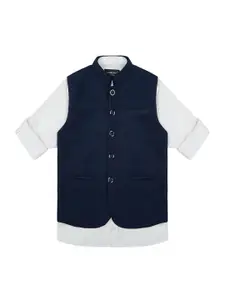 CHARCHIT Boys Solid Nehru Jacket and Shirt