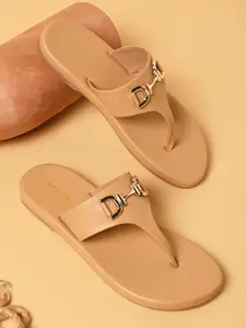 Rocia Women Slip-On Open Toe Flats with Buckles