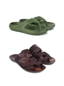 PENNEN Men Set Of 2 High Quality & Soft Sandals