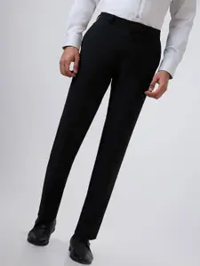 Raymond Men Solid Slim-Fit Flat Front Formal Trouser