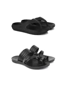 PENNEN Men Set Of 2 High Quality & Soft Sandals