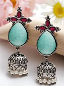 OOMPH Teardrop Shaped Jhumkas Earrings