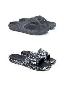 DRACKFOOT Pack Of 2 Men Flip Flops