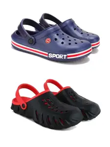 DRACKFOOT Men Set of 2 Self Design Clogs