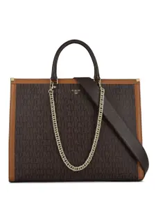 Da Milano Printed Leather Structured Satchel