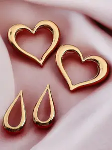 OOMPH Heart Shaped Studs Earrings