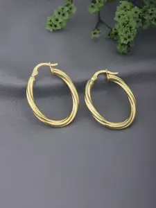 Carlton London 18kt Gold Plated Oval Hoop Earring