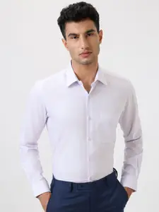 Raymond Men Solid Spread Collar Cotton Formal Shirt