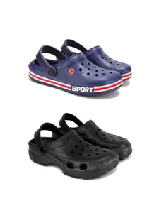 DRACKFOOT Men Set of 2 Self Design Canvas Clogs