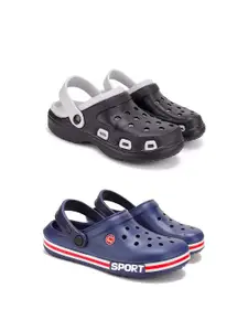 DRACKFOOT Men Set of 2 Self Design Clogs