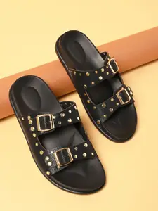 Rocia Women Open Toe Flats with Buckles