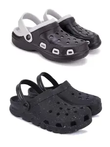 DRACKFOOT  Men Self Design Fabric Set of 2 Clogs