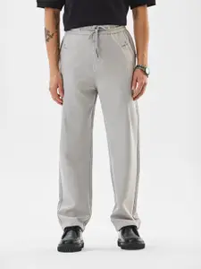 Snitch Men Textured Slim Fit Trousers