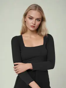 Dream Beauty Fashion Square Neck Fitted Top