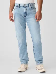 GAP Men Mid-Rise Heavy Fade Acid Wash Stretchable Straight Fit Jeans