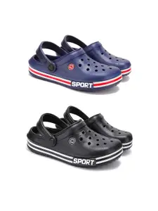 DRACKFOOT Men Set of 2 Self Design Clogs