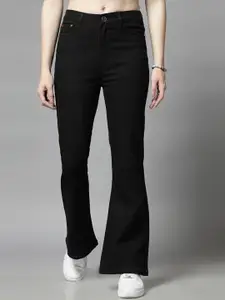 ADBUCKS Women Bootcut High-Rise Low Distress Stretchable Jeans