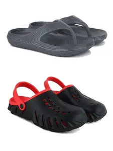 PENNEN Men Pack Of 2 Clogs & Sliders