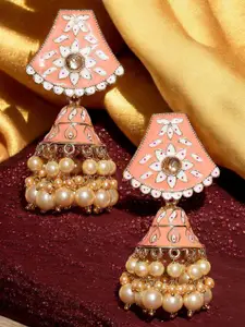 OOMPH Floral Jhumkas Earrings