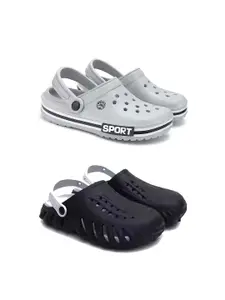 DRACKFOOT Men Set of 2 Self Design Clogs