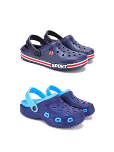 DRACKFOOT Men Set of 2 Self Design Clogs