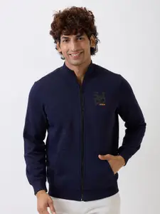 SPYKAR Men Mock Collar Cotton Sweatshirt