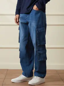 WROGN Men Pure Cotton Comfort Wide Leg Mid-Rise Jeans