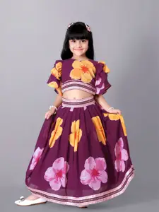 BAESD Girls Printed Ready to Wear Lehenga &