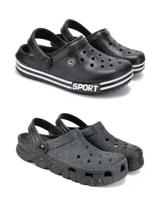 DRACKFOOT Men Set of 2 Clogs Flip Flops