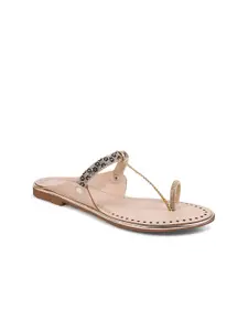 Padchin Women Embellished Ethnic One Toe Flats