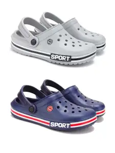 DRACKFOOT Men Set of 2 Self Design Clogs